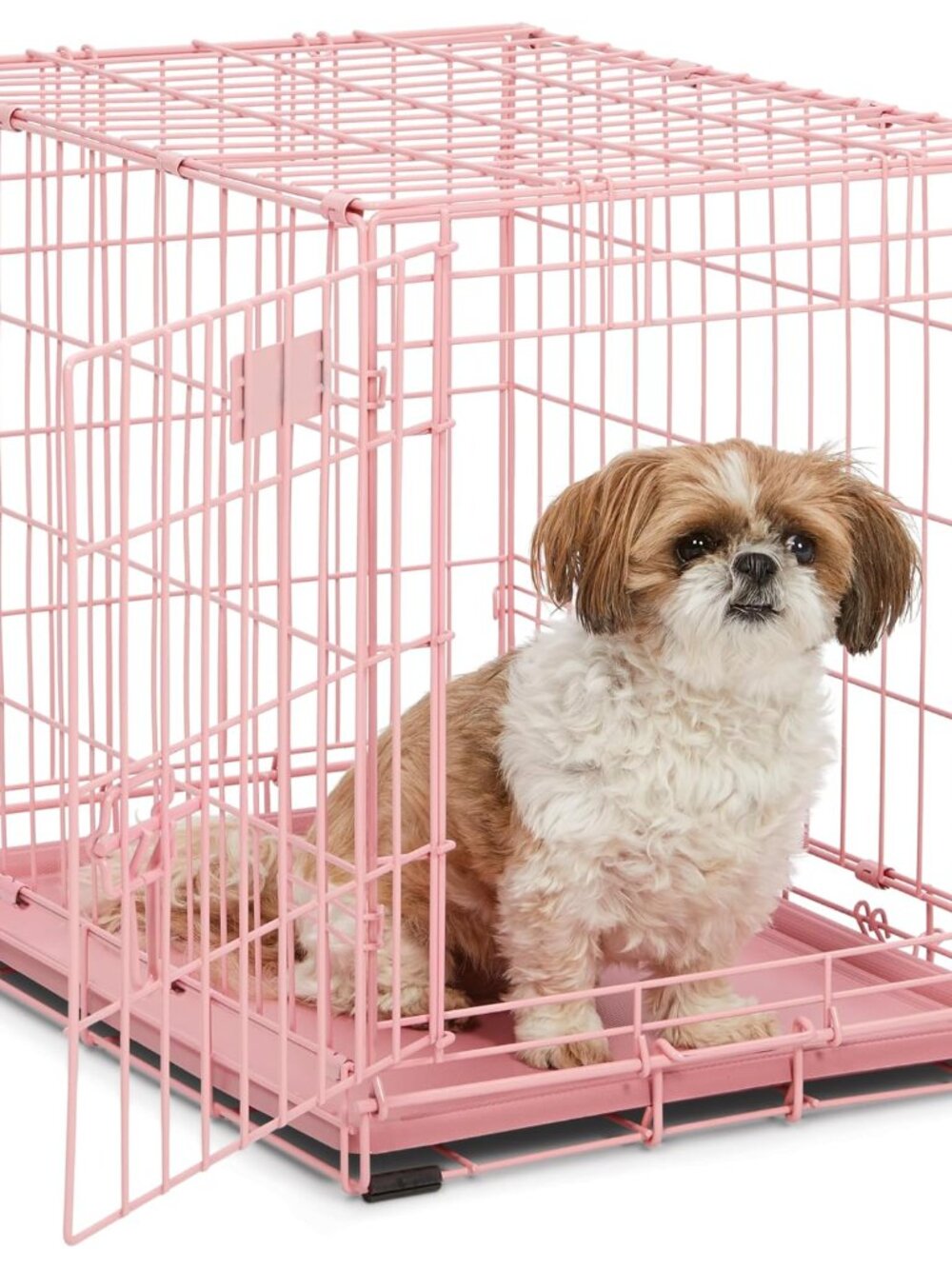 Midwest 24-Inch Pink Single Door iCrate, for Small Breeds, 12-20 lbs